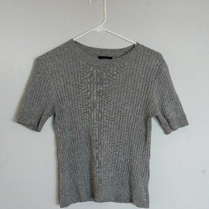 Gray Knit T- Shirt